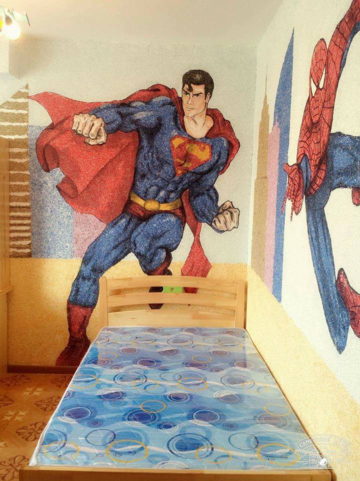 Нанесення малюнка рідкими шпалерами 