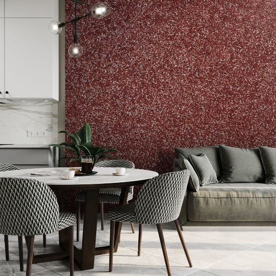 Рідкі шпалери в житловій зоні кухні